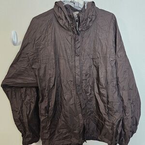 Marmot Full Zip with Zip Pockets Windbreaker Hooded Nylon Jacket Women's Brown S